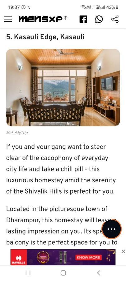Kasauli Edge Apt With Balcony Ngoại thất bức ảnh